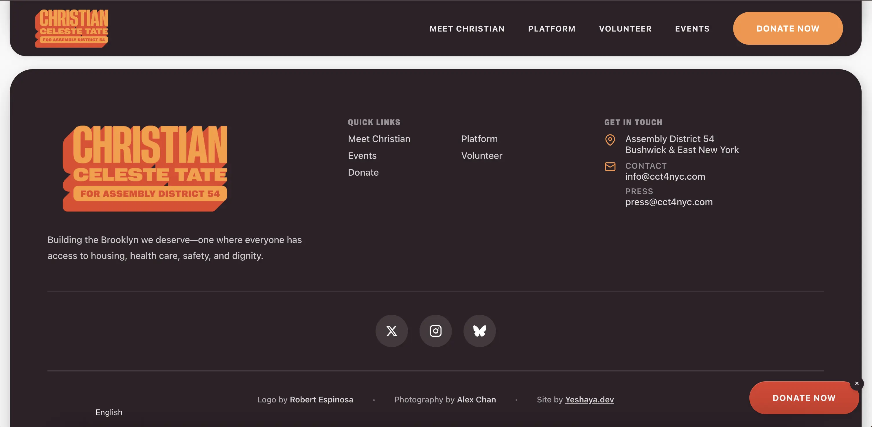 CCT new site – new footer