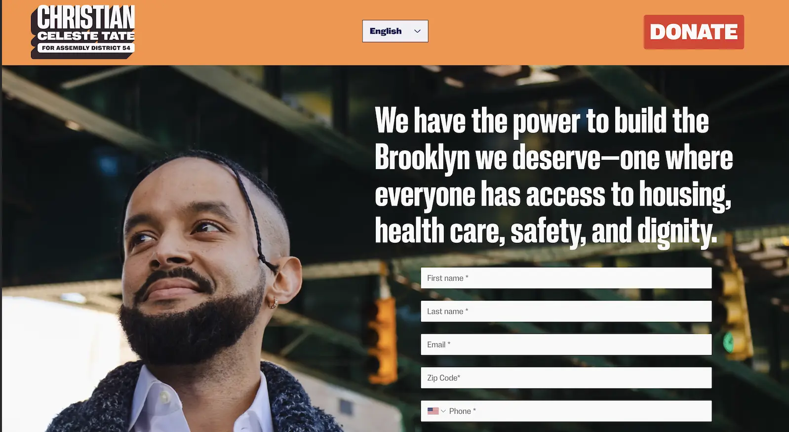 CCT campaign site – original homepage